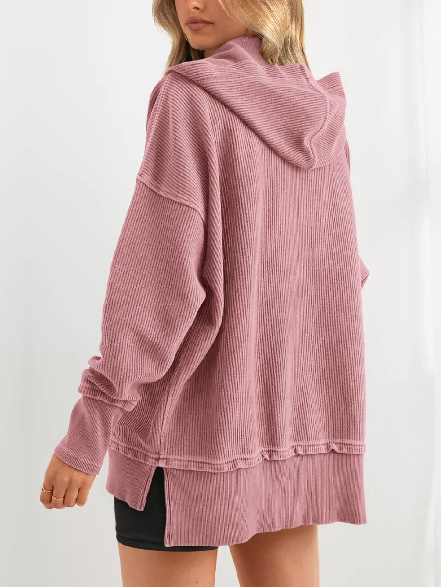 ✨Women's Oversized Button V Neck Hoodie