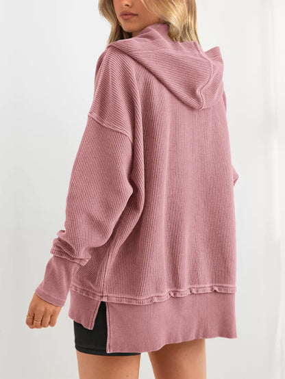 ✨Women's Oversized Button V Neck Hoodie