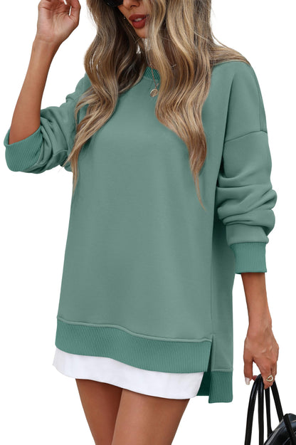 ⏰Hot Sale-Fall Casual Long Sleeve Side Slit Tunic Top