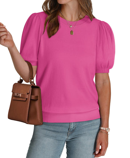 ✨Women's Lightweight Puff Short Sleeve Sweater
