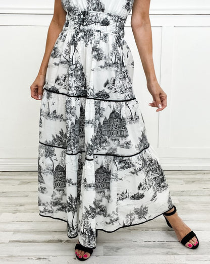 Women's Classic Charm Toile Maxi Dress