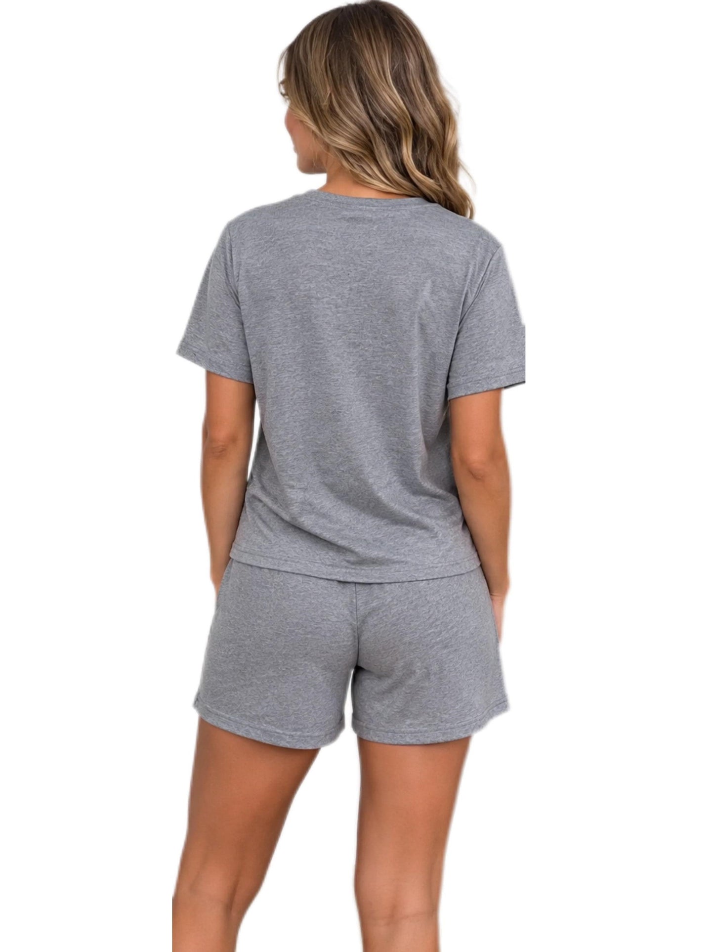 Women's Halloween Ghost Print 2 Piece Pajama Set