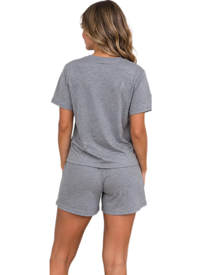 Women's Halloween Ghost Print 2 Piece Pajama Set