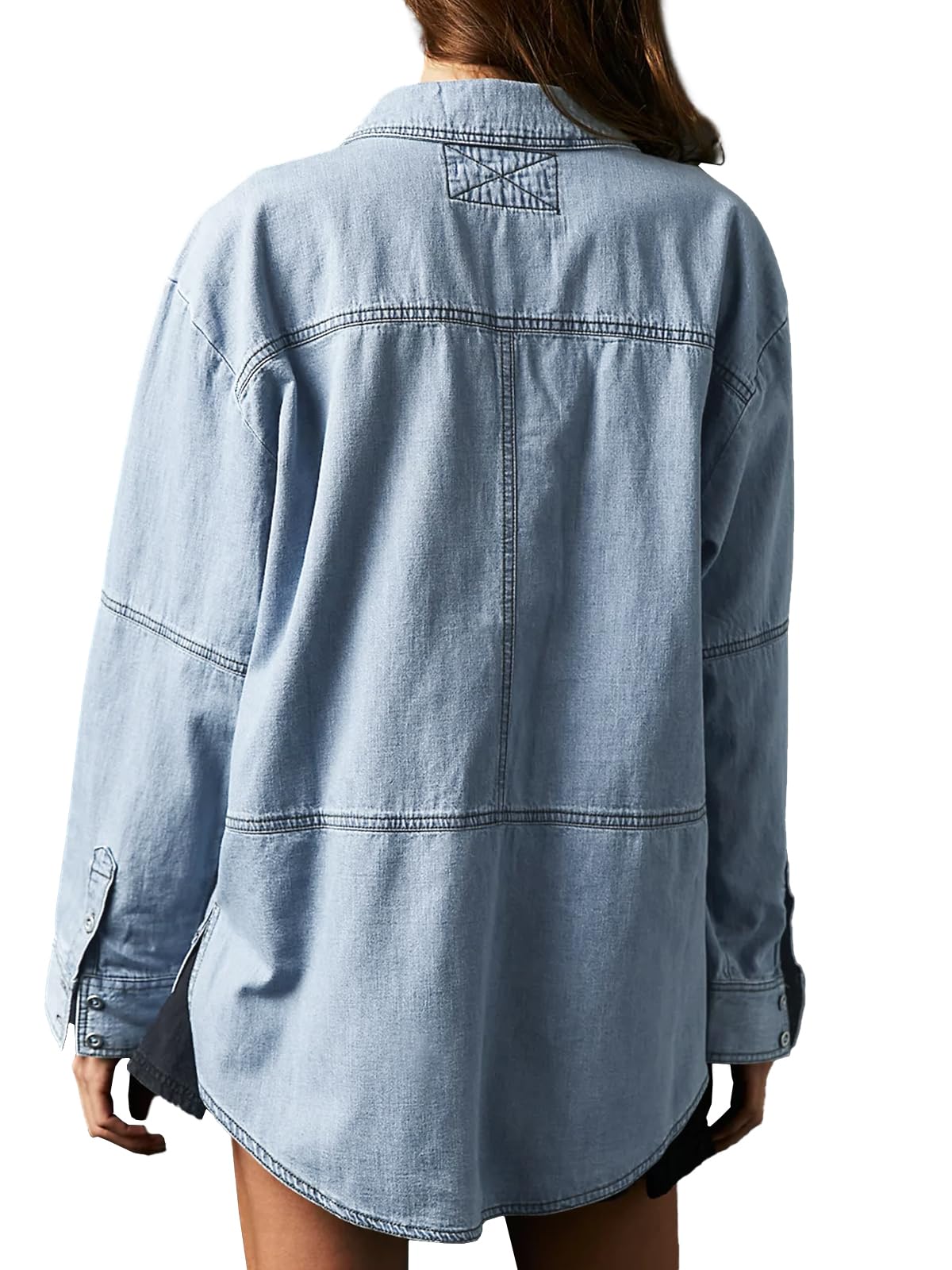 Women's Denim V-Neck Pullover Shirt (BUY 2 10% OFF)