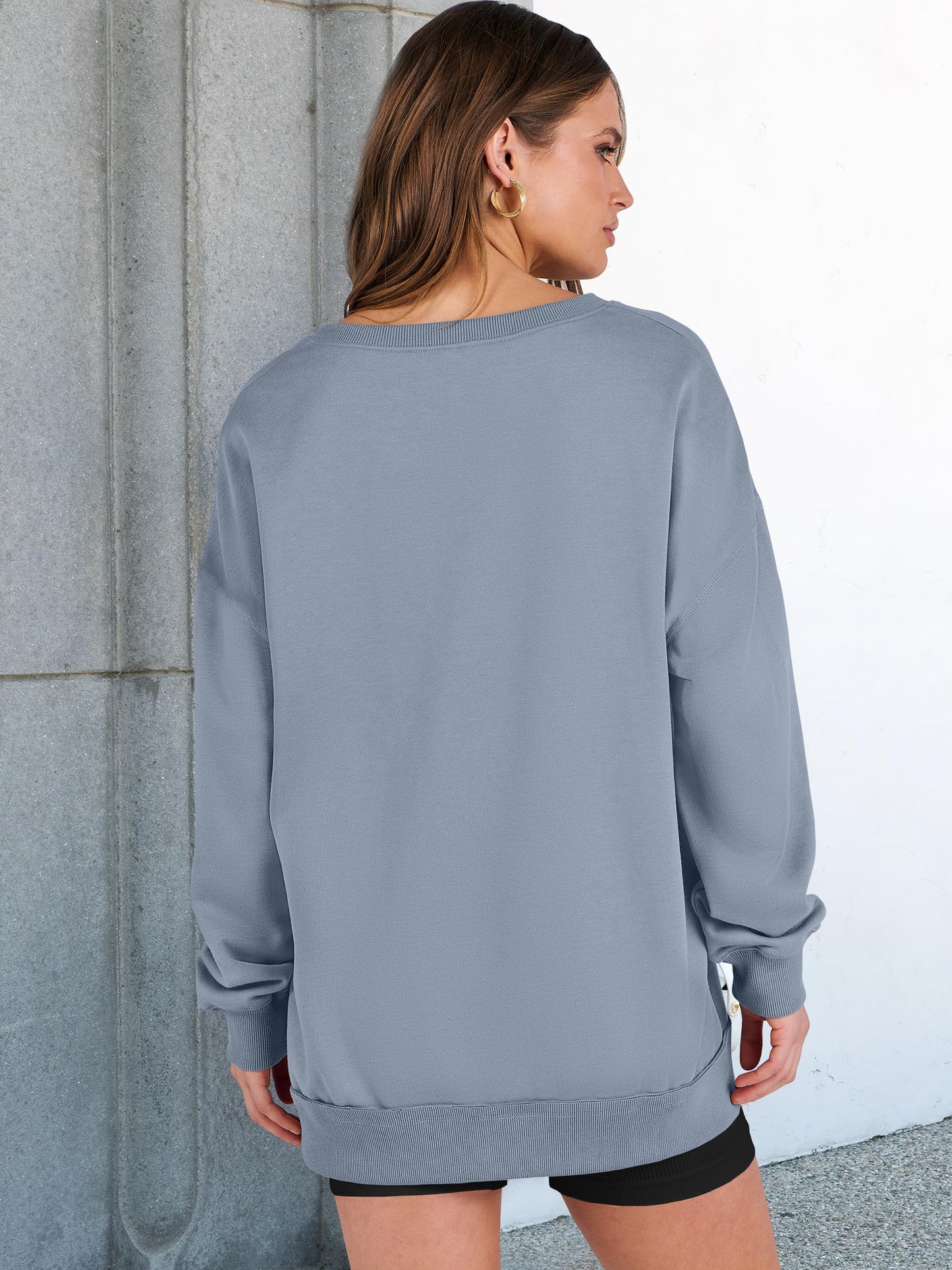 ✨Women's  Casual Oversized  V Neck Long Sleeve Sweatshirt