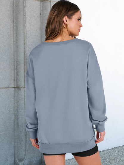 ✨Women's  Casual Oversized  V Neck Long Sleeve Sweatshirt