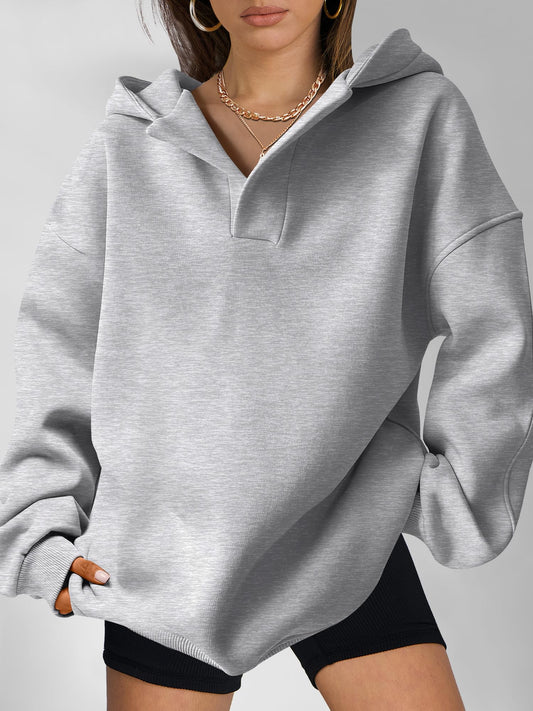 ⏰Hot Sale-Women's V Neck Oversized Hoodies