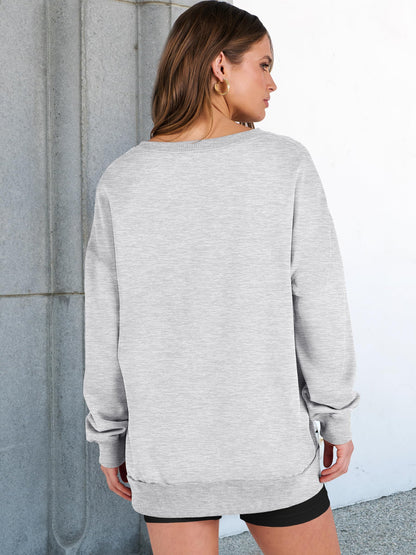 ✨Women's  Casual Oversized  V Neck Long Sleeve Sweatshirt