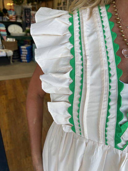 Women's V-Neck Ruffle Sleeve Dress (Buy 2 Free Shipping)