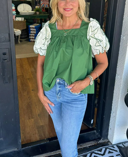 Tiktok Hot Sale Ruffle Sleeve Top(Buy 2 Free Shipping)