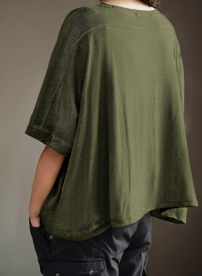 ⏰Hot Sale-Women's Summer Causal Short Sleeve Loose Basic Tees