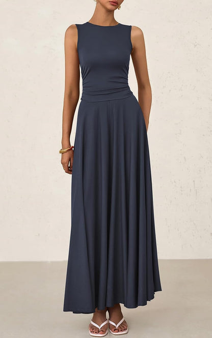 ⏰Hot Sale-Women's Casual Sleeveless Crewneck Aline Maxi Dress