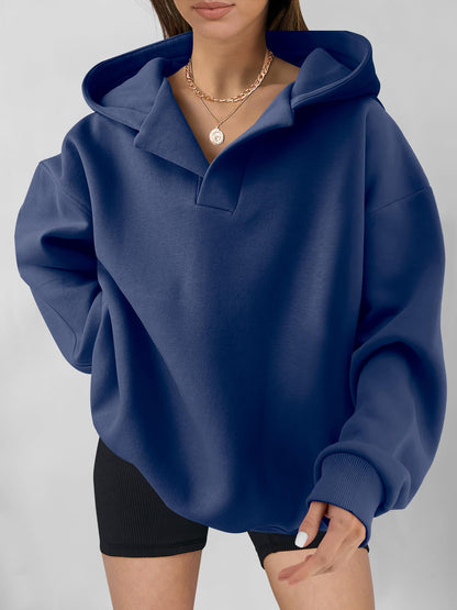 ⏰Hot Sale-Women's V Neck Oversized Hoodies