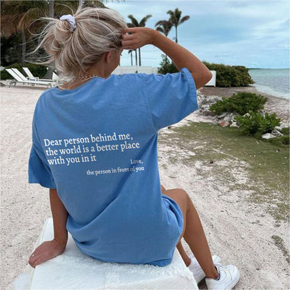'DEAR PERSON BEHIND ME' Print T-Shirt
