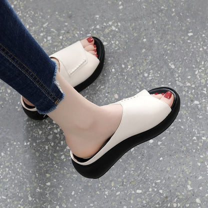 💖MOTHER'S DAY SALE - 48% OFF🎁2023 WOMEN'S NEW THICK-BOTTOMED FISH MOUTH SLIPPERS