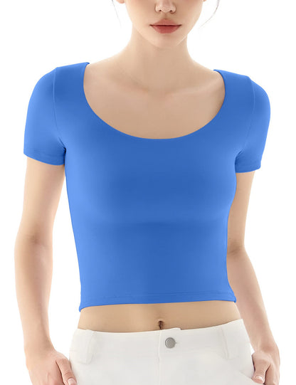 ❤Women's T-Shirt Short Sleeve Scoop Neck Fashion Slim Fit T-Shirt (BUY 2 FREE SHIPPING)