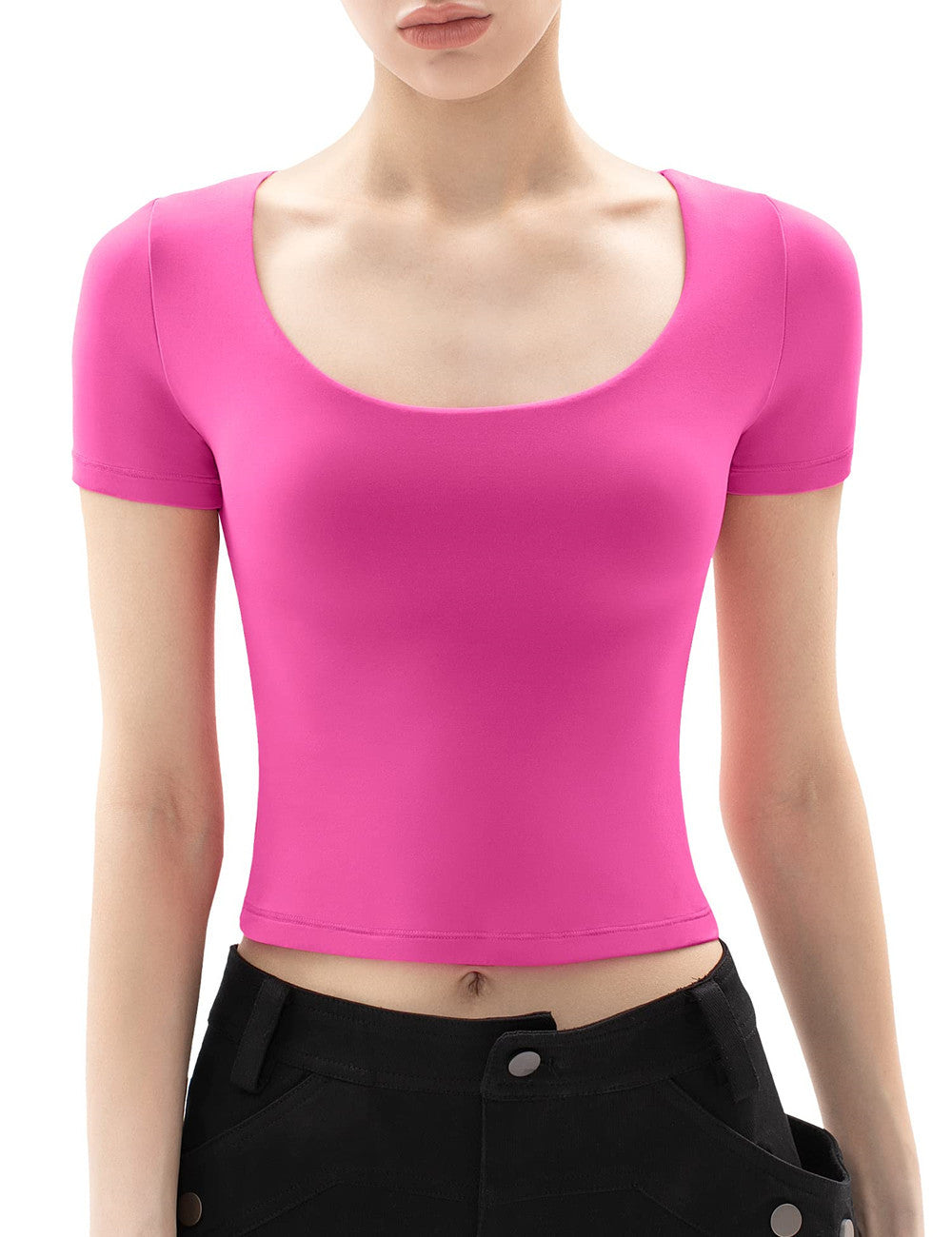 ❤Women's T-Shirt Short Sleeve Scoop Neck Fashion Slim Fit T-Shirt (BUY 2 FREE SHIPPING)