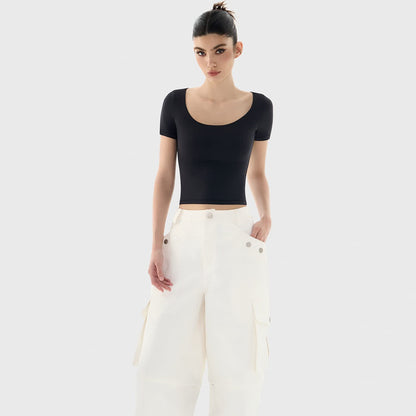 ❤Women's T-Shirt Short Sleeve Scoop Neck Fashion Slim Fit T-Shirt (BUY 2 FREE SHIPPING)