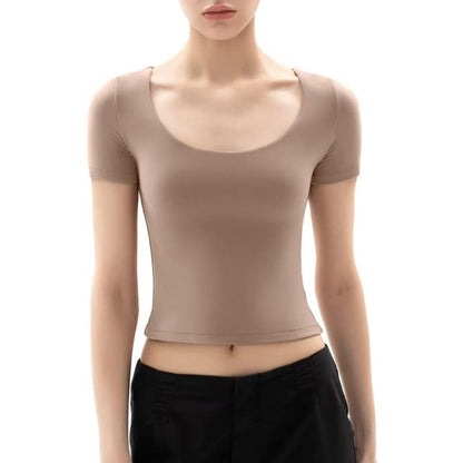❤Women's T-Shirt Short Sleeve Scoop Neck Fashion Slim Fit T-Shirt (BUY 2 FREE SHIPPING)
