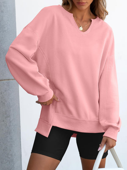 ✨Women's  Casual Oversized  V Neck Long Sleeve Sweatshirt