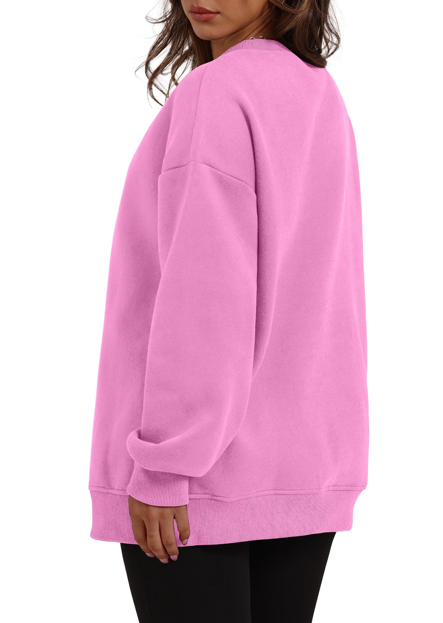 ⏰Hot Sale-Women's Oversized Crew Neck Fleece Sweatshirt with Pockets