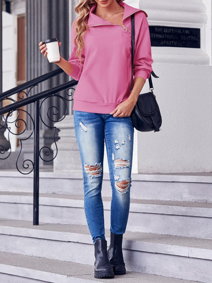 Women's Turtleneck Zipper Sweatshirt