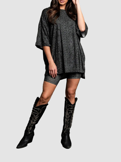 2 Piece Sets for Women Summer - Oversized T-Shirt and Biker Shorts Lounge Sets