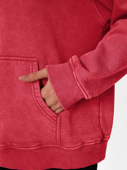 Unisex Casual Oversized Acid Wash Tops Hoodie Pullover