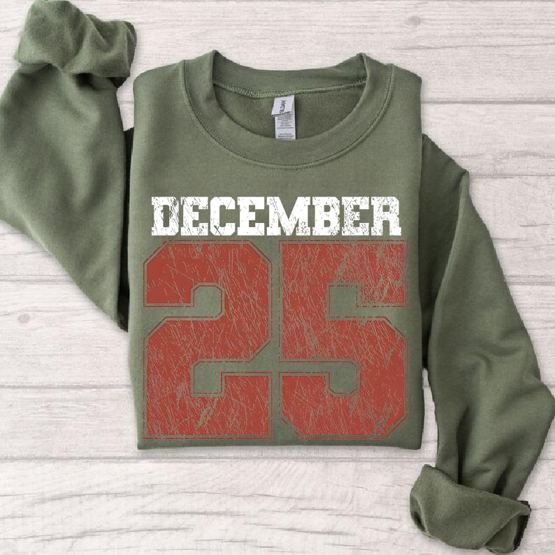 ✨December 25 Retro Christmas Crewneck Sweatshirt