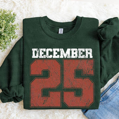 ✨December 25 Retro Christmas Crewneck Sweatshirt