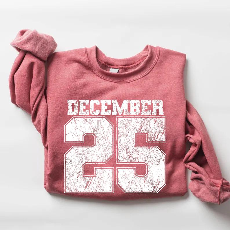 ✨December 25 Retro Christmas Crewneck Sweatshirt