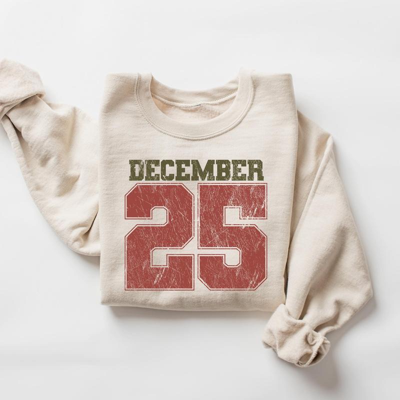 ✨December 25 Retro Christmas Crewneck Sweatshirt