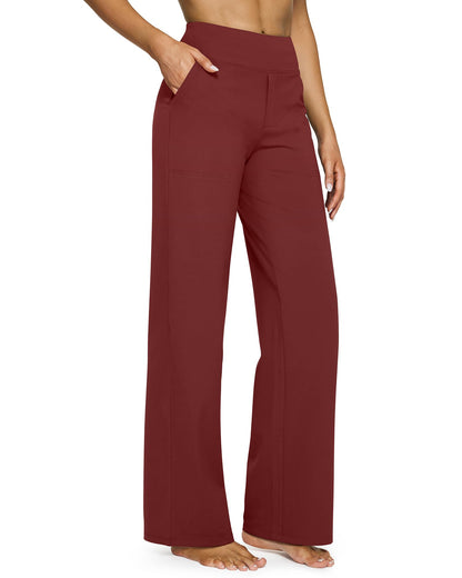 Yoga Pants Women Wide Leg High Waist Pants with Pockets