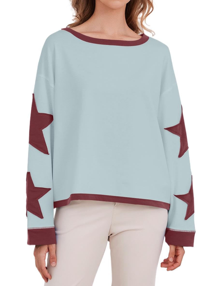 Star Graphic Oversized Sweatshirts for Women (Buy 2 Free Shipping)