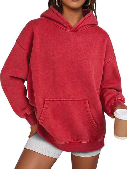 ✨Unisex Casual Oversized Acid Wash Tops Hoodie Pullover