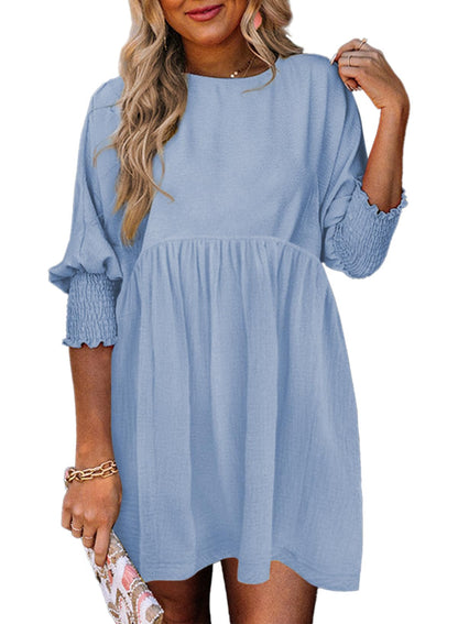 ✨2025 New Women's Casual Short Sleeve Crew Neck Flowy Swing Tunic Dress