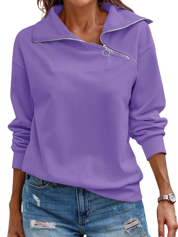 Women's Turtleneck Zipper Sweatshirt