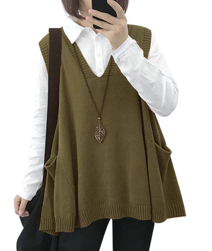 Hot Sale Women's Loose Swing Cute Oversized Knit Sweater Vest(buy 2 10% OFF)