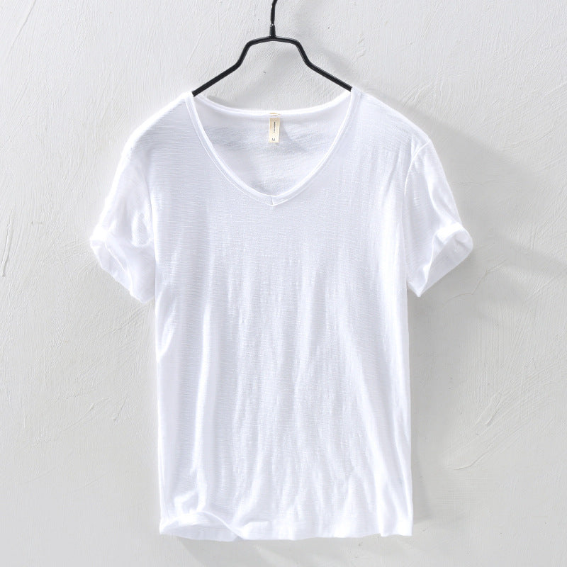 Breathable Solid Color Short Sleeves