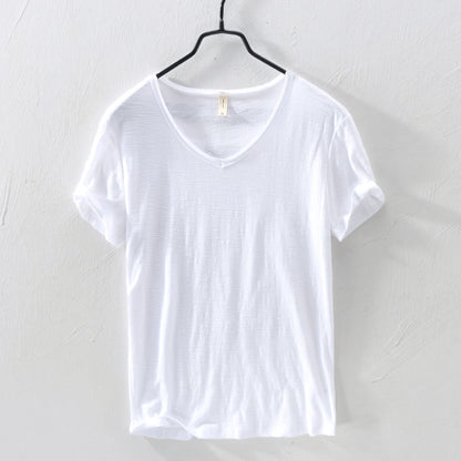 Breathable Solid Color Short Sleeves