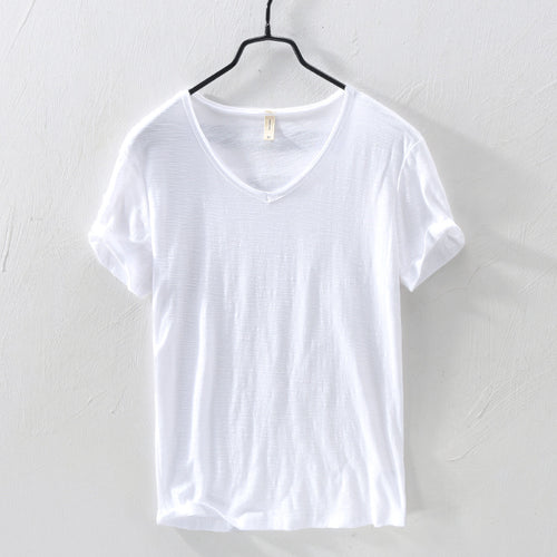 Breathable Solid Color Short Sleeves