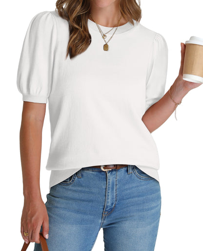 ✨Women's Lightweight Puff Short Sleeve Sweater