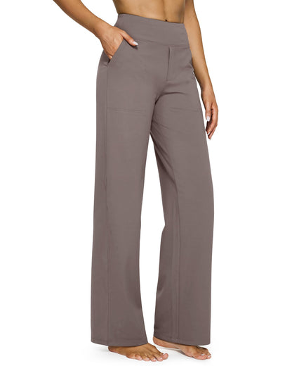 Yoga Pants Women Wide Leg High Waist Pants with Pockets