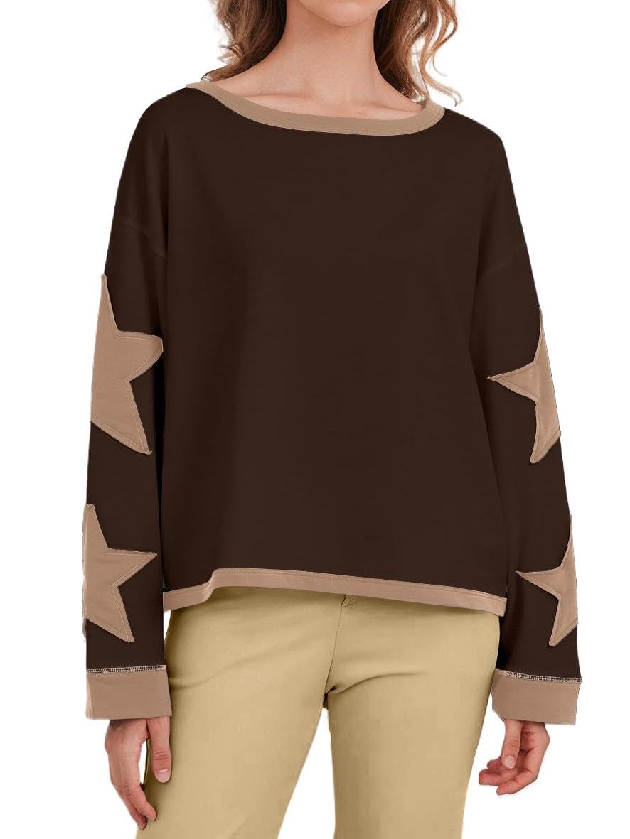 Star Graphic Oversized Sweatshirts for Women (Buy 2 Free Shipping)
