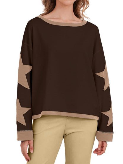 Star Graphic Oversized Sweatshirts for Women (Buy 2 Free Shipping)