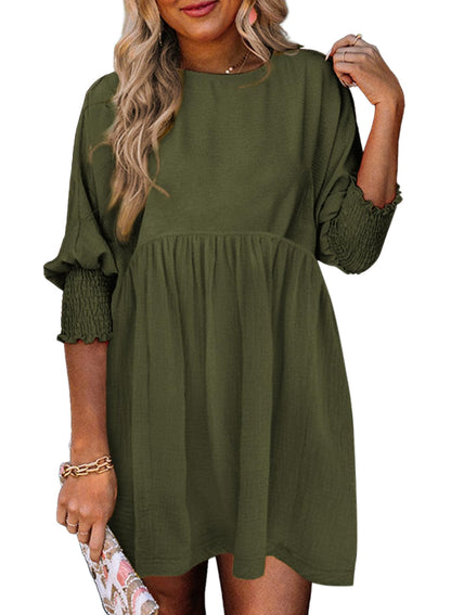 ✨2025 New Women's Casual Short Sleeve Crew Neck Flowy Swing Tunic Dress