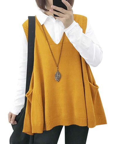 Hot Sale Women's Loose Swing Cute Oversized Knit Sweater Vest(buy 2 10% OFF)