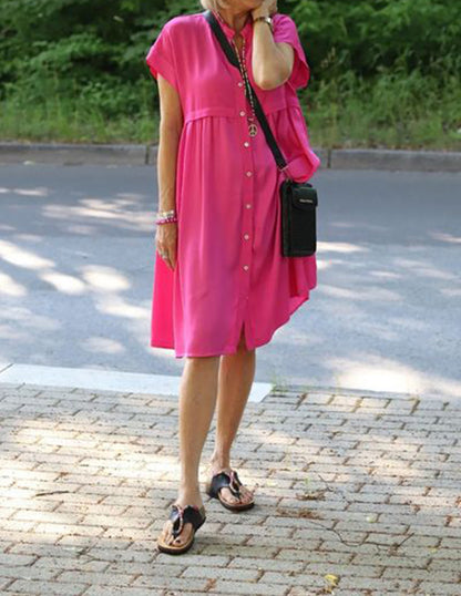 2023 Summer Hot Sale 🔥 Relaxed V NECK SWING DRESS