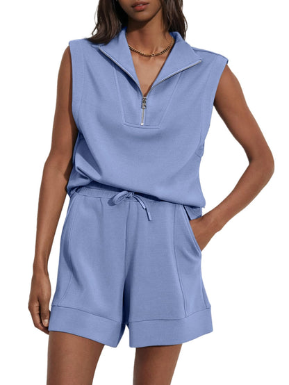 Women's Summer Air Essentials Sleeveless Outfits Two Piece Short Sets