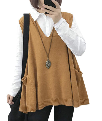 Hot Sale Women's Loose Swing Cute Oversized Knit Sweater Vest(buy 2 10% OFF)